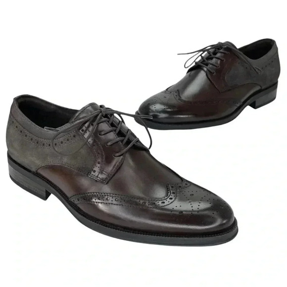 Kenneth Cole Brock Leather Wingtip Mens Oxfords Size 7.5M - Picture 11 of 12